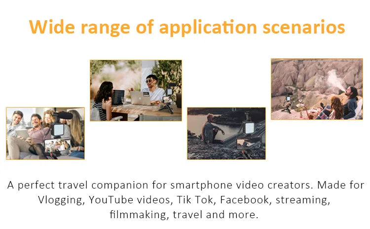 Smartphone Video Microphone Shooting Kit LED Light Stand for iPhone YouTube Live