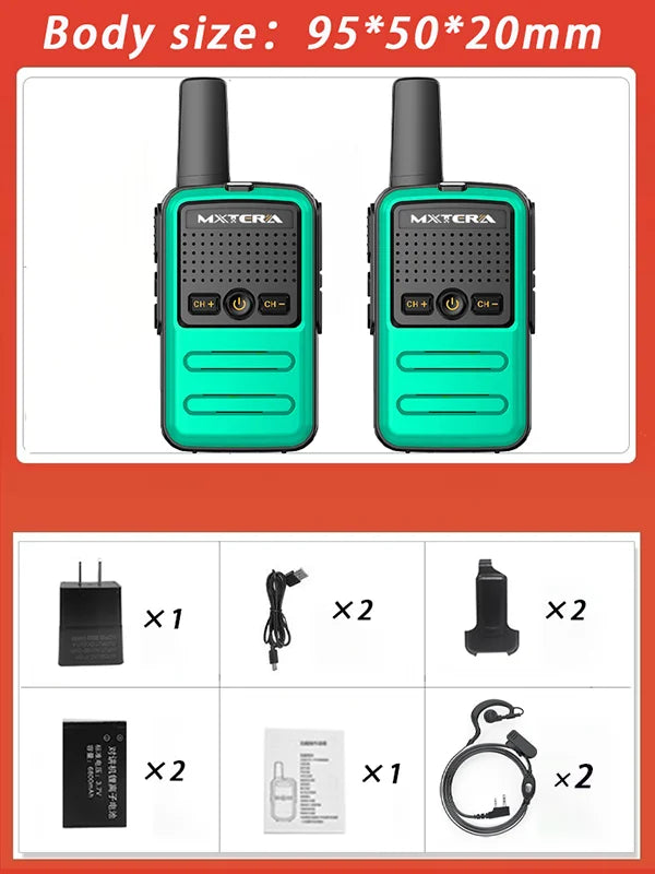 Walkie talkie battery operated radio Mini Toy 1~5 Km UHF Gift Two Way Transceiver 1S 2S Tablet Colorful Fuselage New Kids Talki