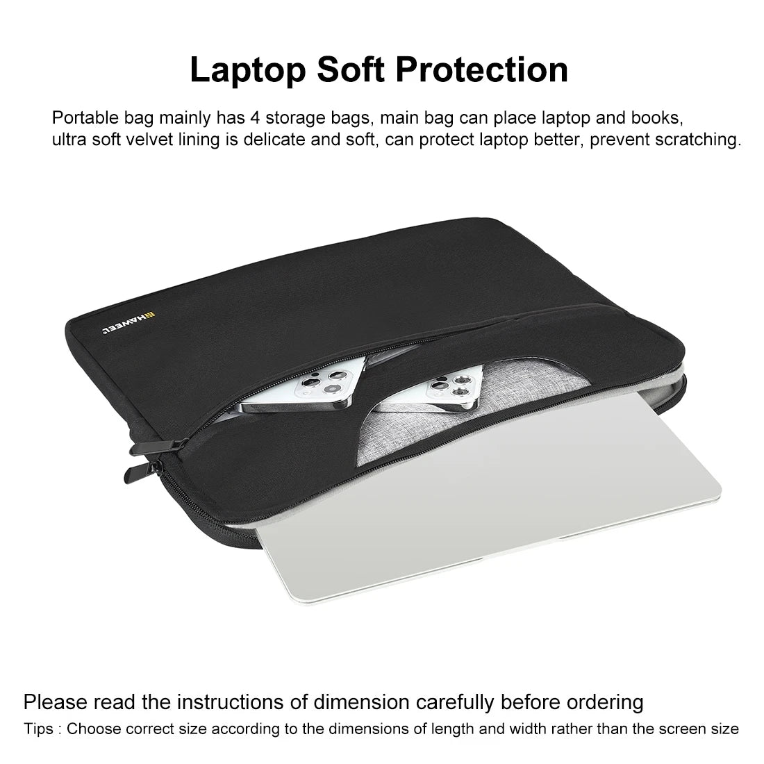 HAWEEL 13.0-14.0 inch/ 14.0-16.0 inch Briefcase Crossbody Laptop Bag For Macbook/ Lenovo/ Thinkpad/ ASUS/ HP & Other Laptop Bag