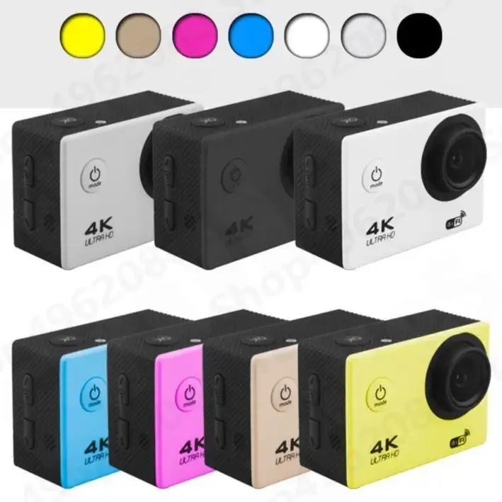 4K Ultra HD Action Camera 2.0-inch Screen Waterproof WiFi Remote Control 30fps/170D Underwater Helmet Sports Go Pro Video Ip Cam