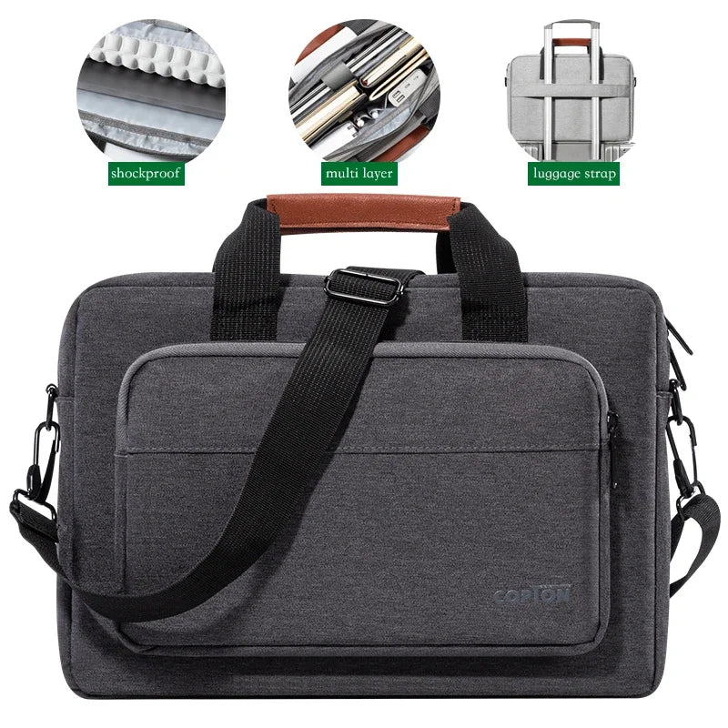Men Laptop Bag 13.3 14 15.6 Inch for Macbook Air Pro 13 15 16 HP Huawei Asus Acer Dell Xiaomi Lenovo Shoulder Handbags Briefcase