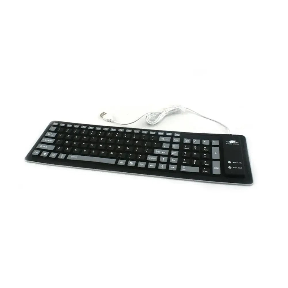 Portable Silent Foldable Silicone Keyboard Usb Flexible Soft Waterproof Roll Up Keyboard For Pc Laptop