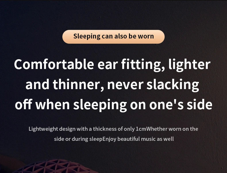 Bluetooth 5.3 Earphones Invisible Sleep Headphones TWS Wireless Hedsets HiFi Stereo Noise Reduction Earbuds for Xiaomi Huawei