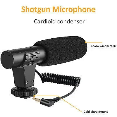 Smartphone Video Microphone Shooting Kit LED Light Stand for iPhone YouTube Live