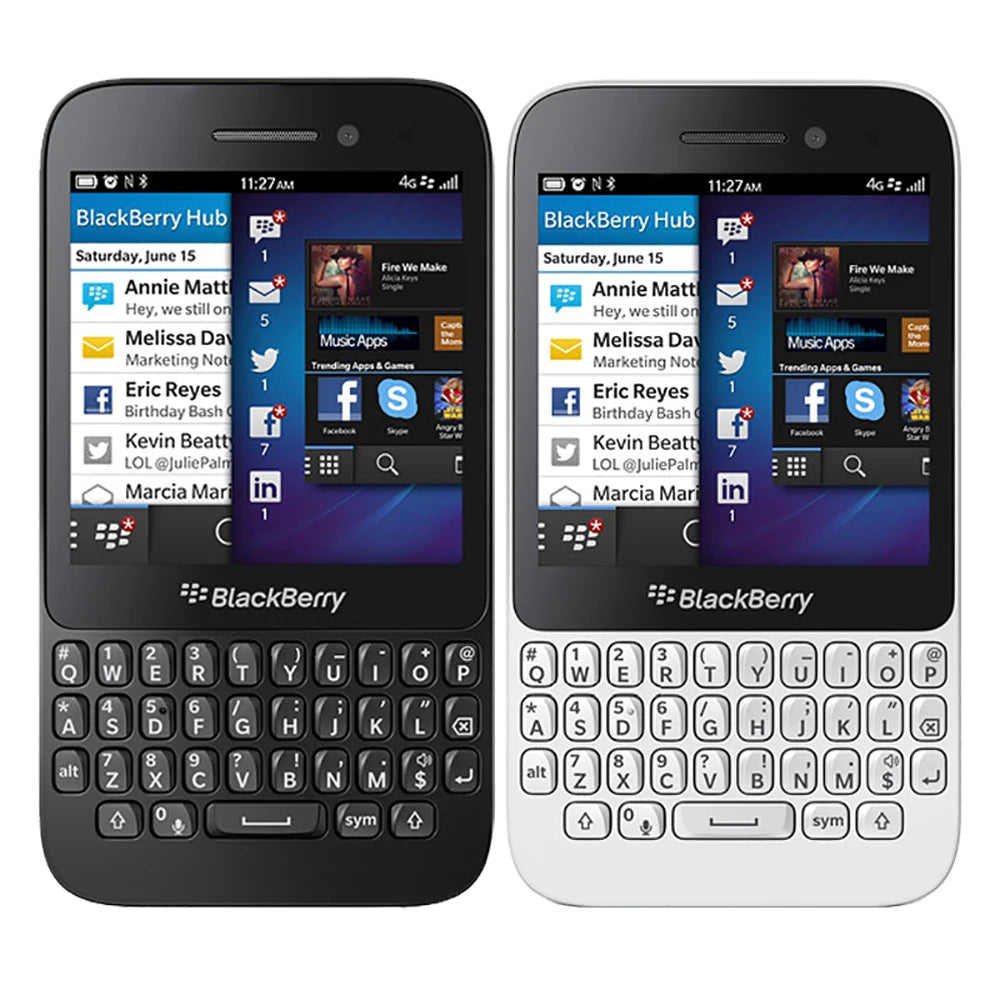 Blackberry Q5 Unlocked Original 2GB RAM 8GB ROM GSM 4G LTE Mobile Cell Phone 5MP Camera WIFI QWERTY English Arabic Keyboard