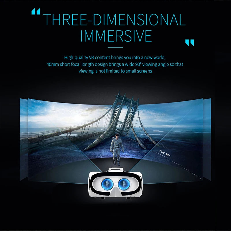 VR Shinecon Casque Helmet 3D Glasses Virtual Reality Augmented For iPhone Android Smartphone Smart Phone Goggle Mobile Viar Game