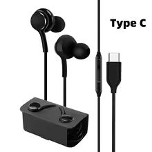 Universal Wired Earphones for Samsung Galaxy – Type-C & 3.5 mm Jack, High-Quality Sound for S23/S22/S21 Ultra, A54/A53/A34