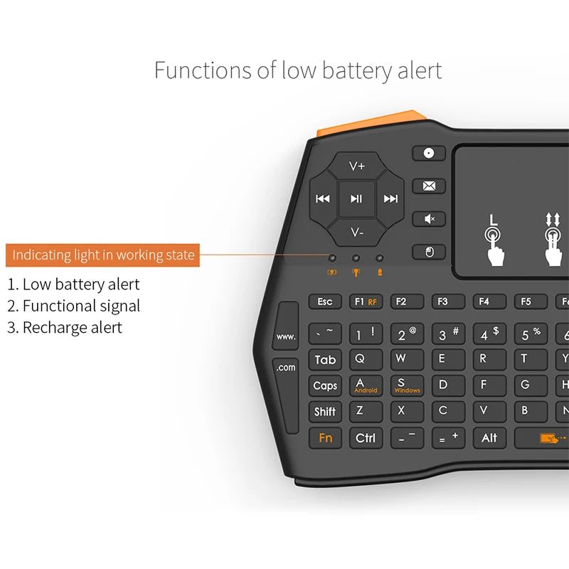 i8 Plus No Backlit 2.4GHz Mini Wireless Keyboard With Touchpad English Russian Air Mouse Remote Control For Android TV Box PC