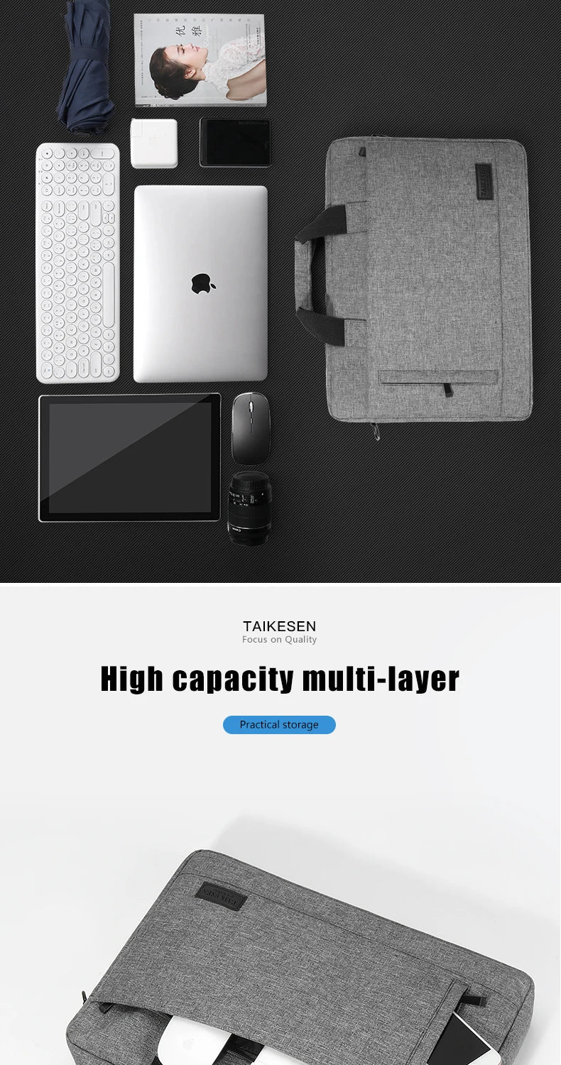 Laptop bag Sleeve Case Shoulder handBag For M1 M2 14 15 15.6 17 inch Macbook Air Pro 13.3 Huawei Asus Dell Notebook Briefcases