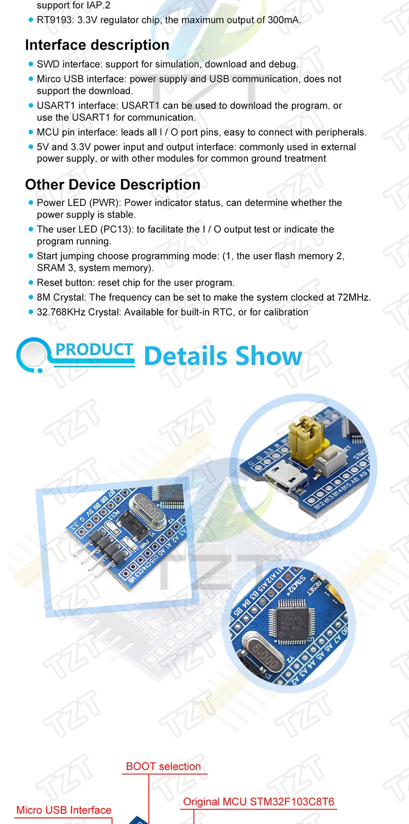 STM32F103C6T6 STM32F103C8T6 ARM STM32 Minimum System Development Board Module For Arduino