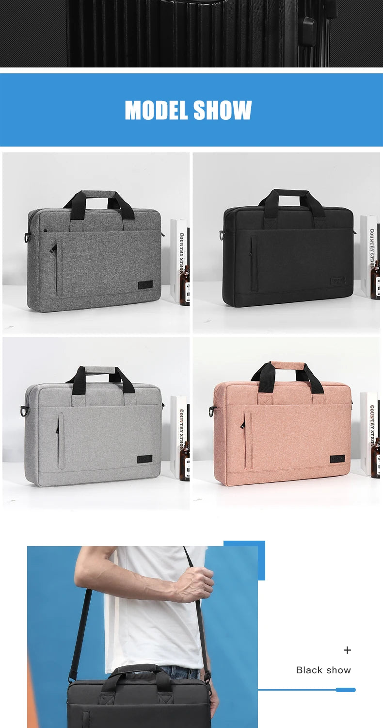 Laptop bag Sleeve Case Shoulder handBag For M1 M2 14 15 15.6 17 inch Macbook Air Pro 13.3 Huawei Asus Dell Notebook Briefcases