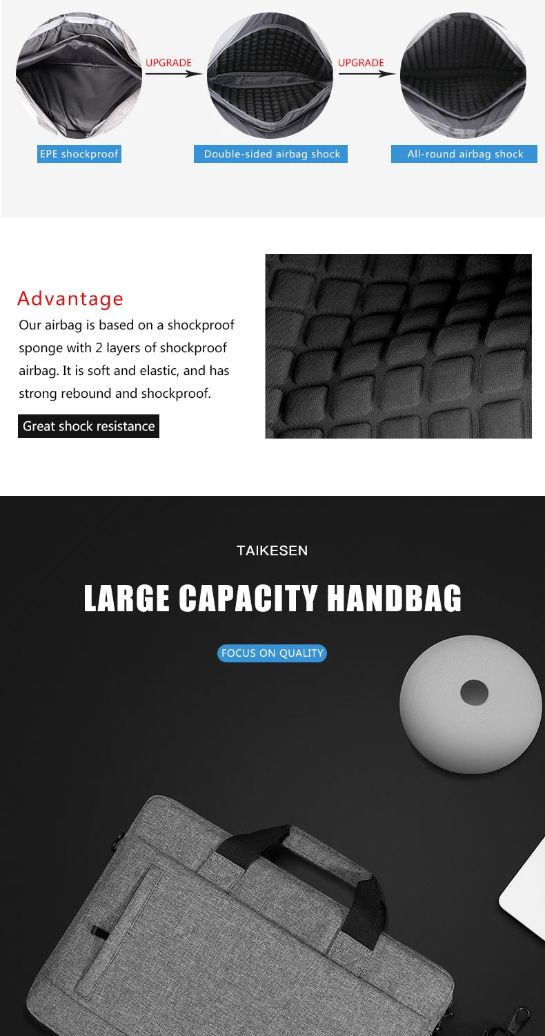 Laptop bag Sleeve Case Shoulder handBag For M1 M2 14 15 15.6 17 inch Macbook Air Pro 13.3 Huawei Asus Dell Notebook Briefcases