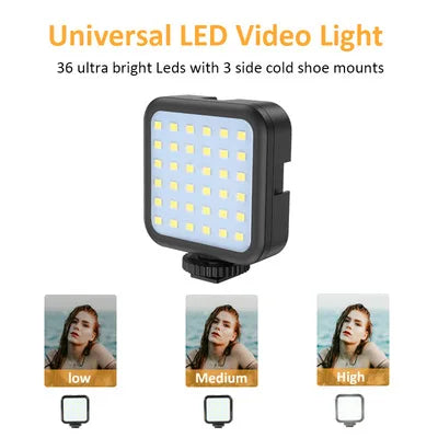 Smartphone Video Microphone Shooting Kit LED Light Stand for iPhone YouTube Live