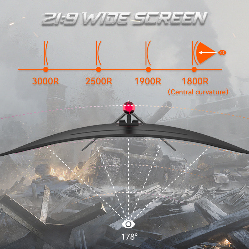Curved Ultra-Thin Gaming Monitor – 24″ / 27″ | 144Hz–165Hz Refresh Rate