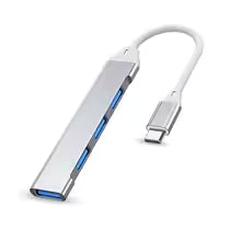 4-Port USB 3.0 High-Speed Hub with Type-C Adapter