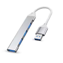 4-Port USB 3.0 High-Speed Hub with Type-C Adapter