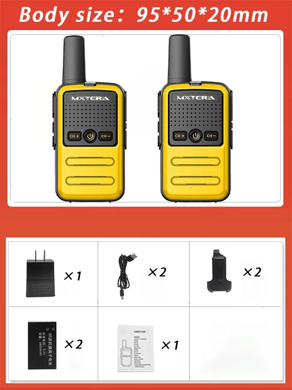 Walkie talkie battery operated radio  Mini Toy 1~5 Km UHF Gift Two Way Transceiver 1S 2S Tablet Colorful Fuselage New Kids Talki