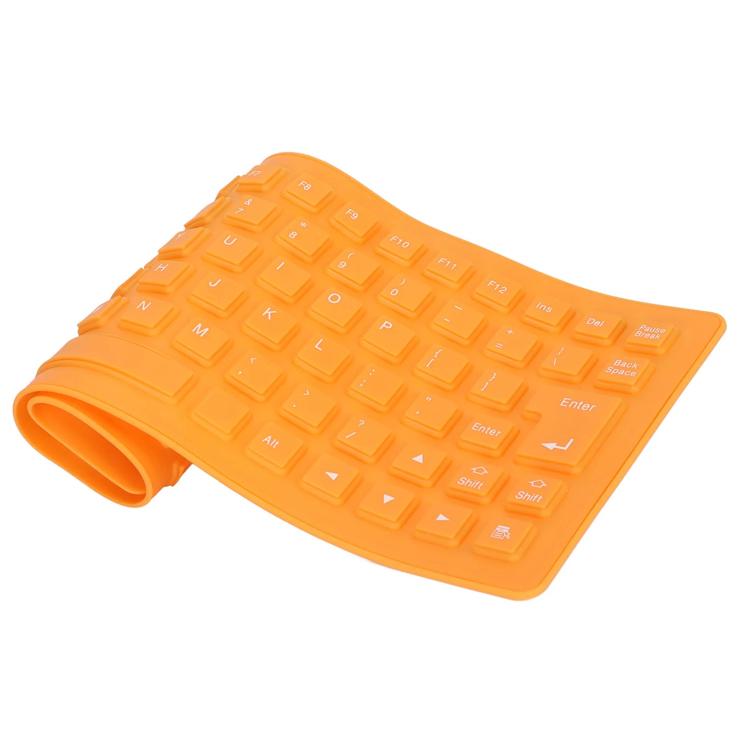Silicone Keyboard Rollable Keyboard Mute Button USB Wired Lightweight Portable Various Colors Soft Comfortable for PC Notebook