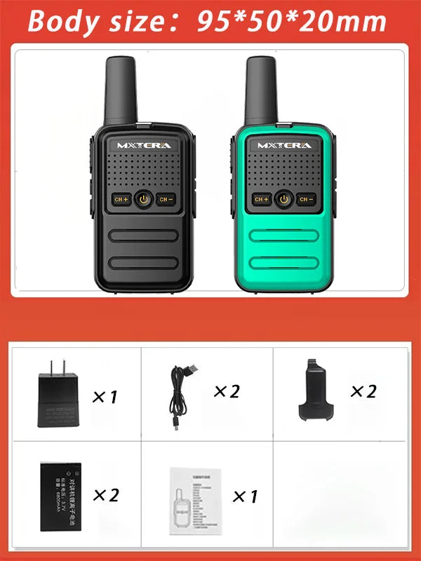 Walkie talkie battery operated radio  Mini Toy 1~5 Km UHF Gift Two Way Transceiver 1S 2S Tablet Colorful Fuselage New Kids Talki