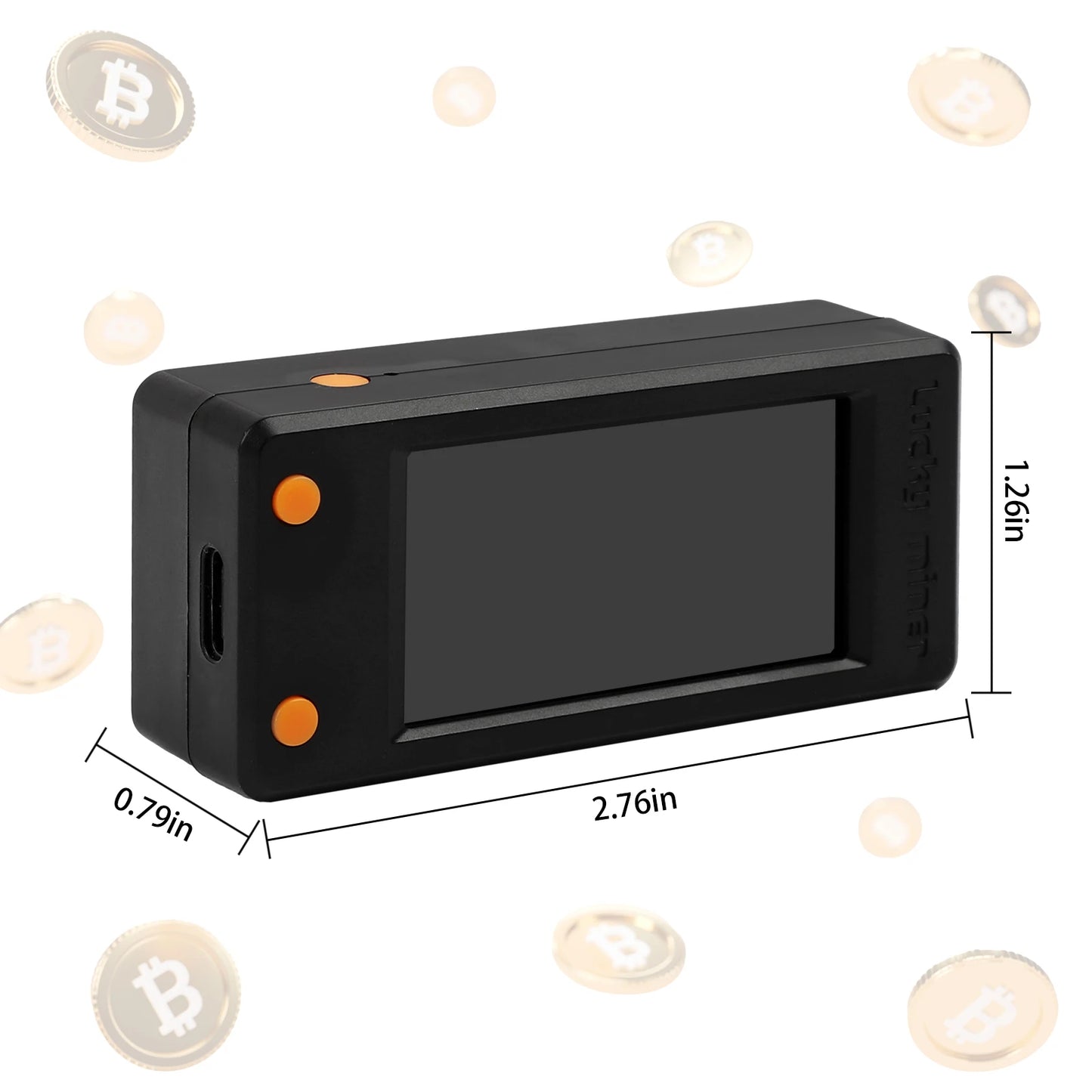 Bitcoins Miner Lotto Mining Device 78K/S 2.4G WiFi/Hotspot SHA-256 Asic Chip BM1366 Portable LV02 Micro Silent Cryptocurrency Ho