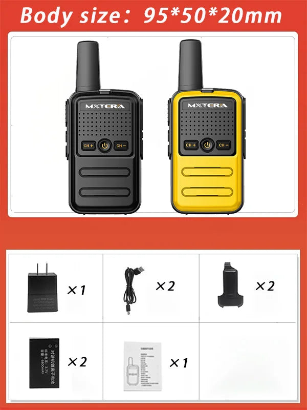 Walkie talkie battery operated radio  Mini Toy 1~5 Km UHF Gift Two Way Transceiver 1S 2S Tablet Colorful Fuselage New Kids Talki