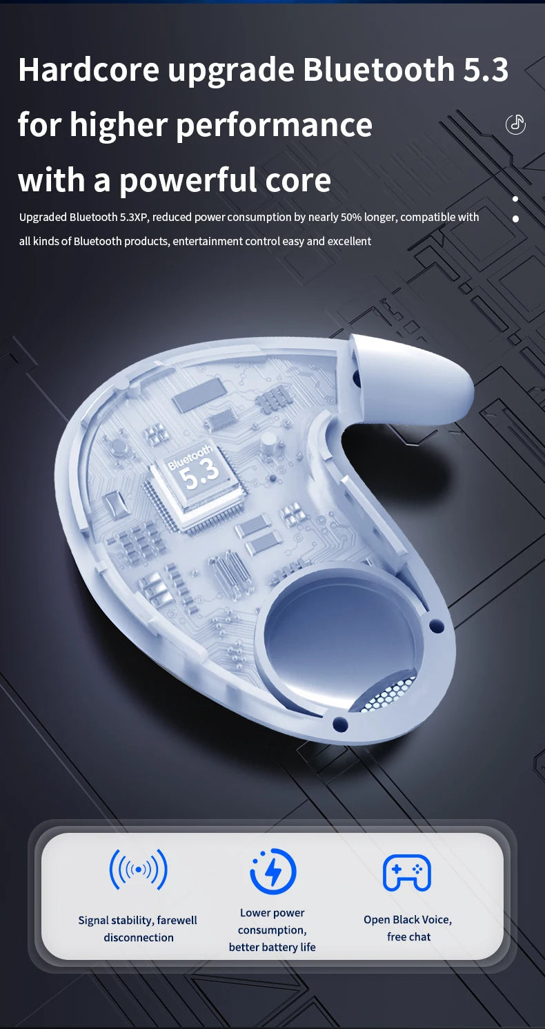 Bluetooth 5.3 Earphones Mini Invisible Sleep Headphones IPX5 Waterproof Noise Reduction Earbuds Sports Headsets for Xiaomi