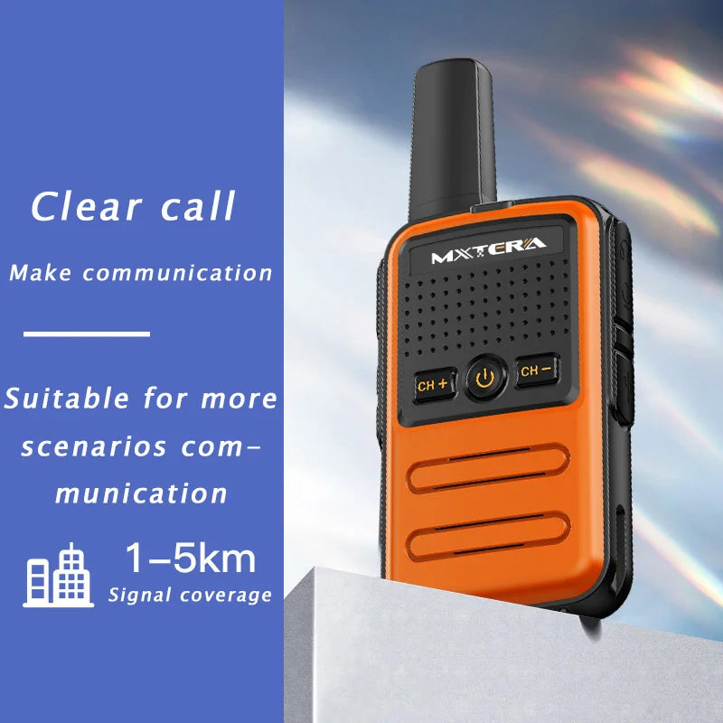 Walkie talkie battery operated radio  Mini Toy 1~5 Km UHF Gift Two Way Transceiver 1S 2S Tablet Colorful Fuselage New Kids Talki