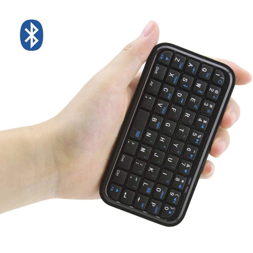 Mini Rechargeable Type-C Bluetooth 3.0 Keyboard Slim Wireless Pocket Keypad Portable 49 Keys Keyboard for Tablets Smartphones