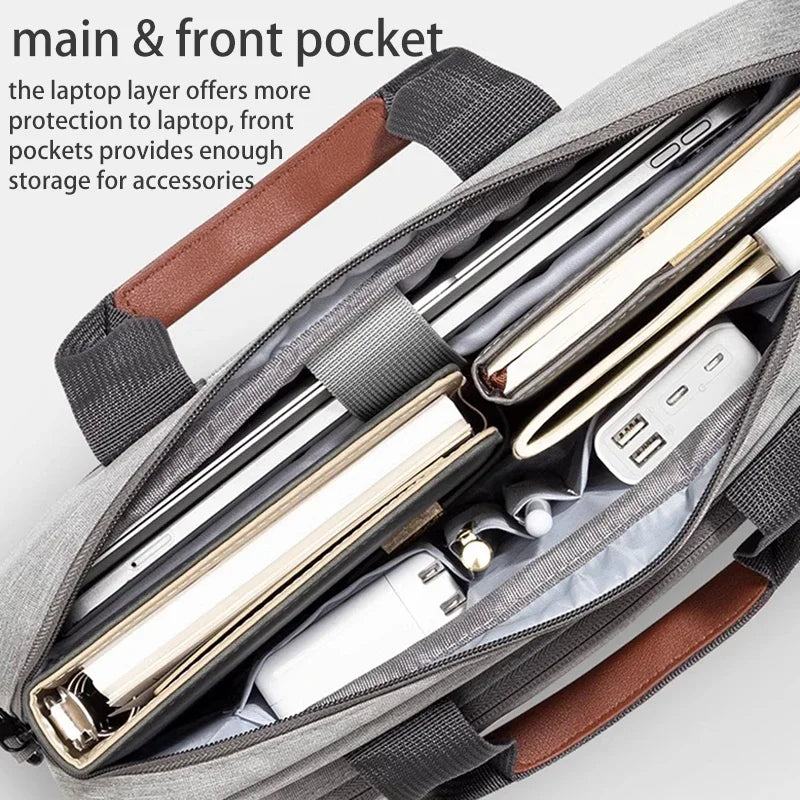 Men Laptop Bag 13.3 14 15.6 Inch for Macbook Air Pro 13 15 16 HP Huawei Asus Acer Dell Xiaomi Lenovo Shoulder Handbags Briefcase