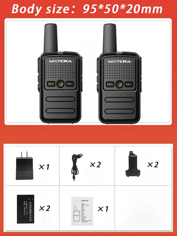 Walkie talkie battery operated radio  Mini Toy 1~5 Km UHF Gift Two Way Transceiver 1S 2S Tablet Colorful Fuselage New Kids Talki