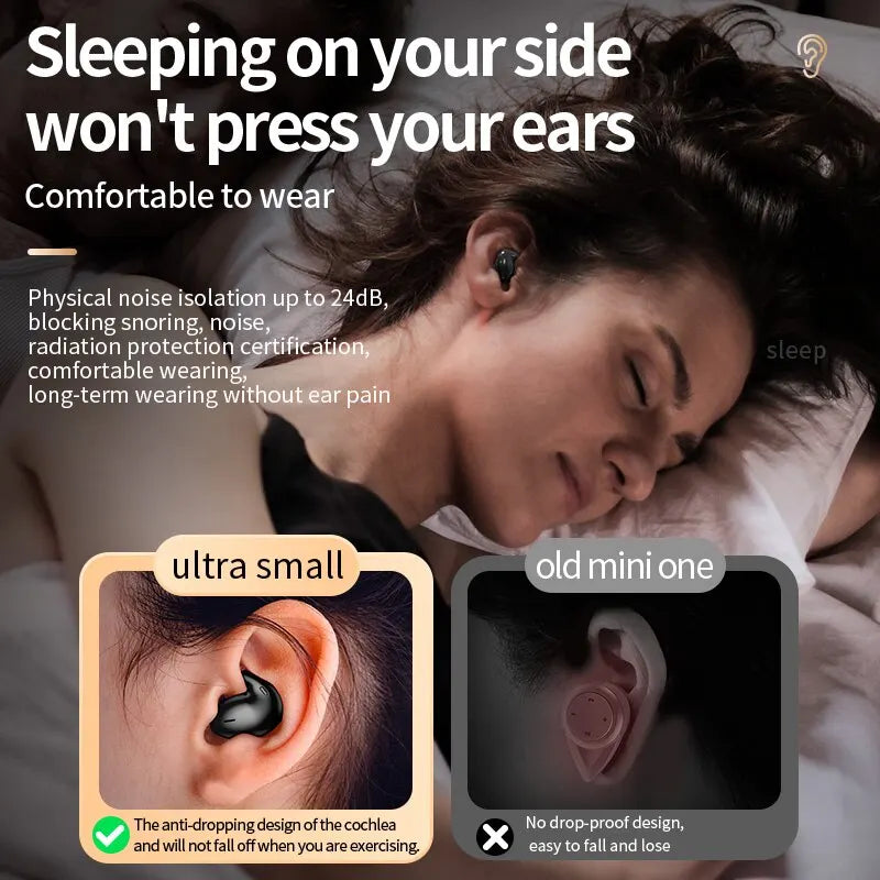 Bluetooth 5.3 Earphones Mini Invisible Sleep Headphones IPX5 Waterproof Noise Reduction Earbuds Sports Headsets for Xiaomi