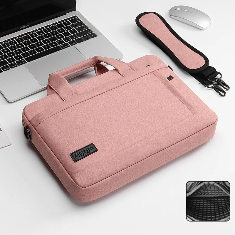 Laptop bag Sleeve Case Shoulder handBag For M1 M2 14 15 15.6 17 inch Macbook Air Pro 13.3 Huawei Asus Dell Notebook Briefcases