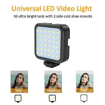 Smartphone Video Microphone Shooting Kit LED Light Stand for iPhone YouTube Live