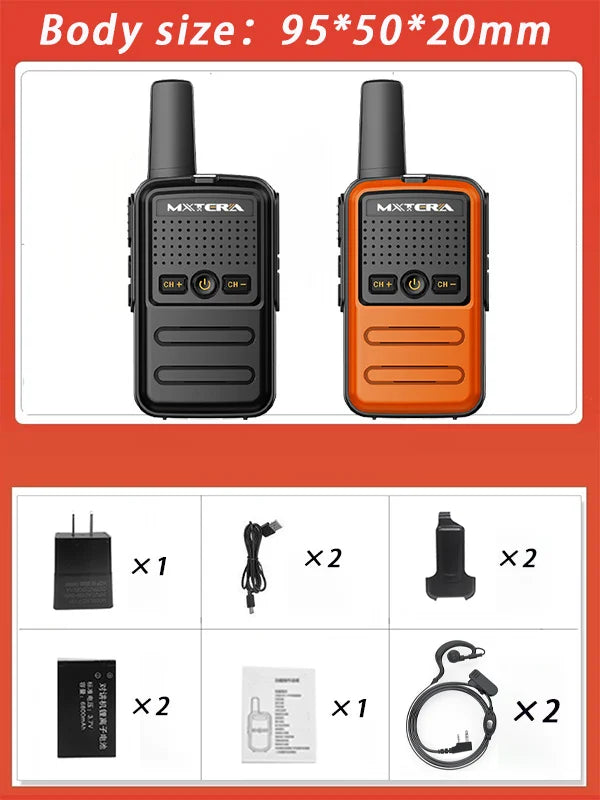 Walkie talkie battery operated radio  Mini Toy 1~5 Km UHF Gift Two Way Transceiver 1S 2S Tablet Colorful Fuselage New Kids Talki