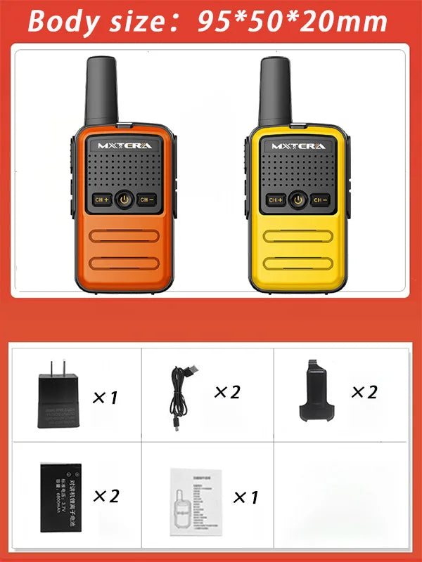 Walkie talkie battery operated radio  Mini Toy 1~5 Km UHF Gift Two Way Transceiver 1S 2S Tablet Colorful Fuselage New Kids Talki