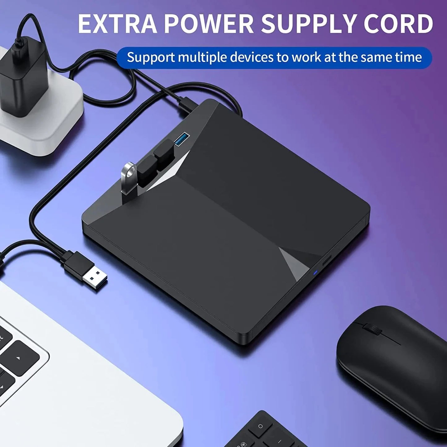 7-in-1 USB 3.0 Type-c external DVD RW optical drive burner reader player optical drive external PC laptop desktop