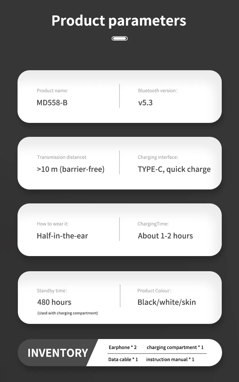 Bluetooth 5.3 Earphones Invisible Sleep Headphones TWS Wireless Hedsets HiFi Stereo Noise Reduction Earbuds for Xiaomi Huawei