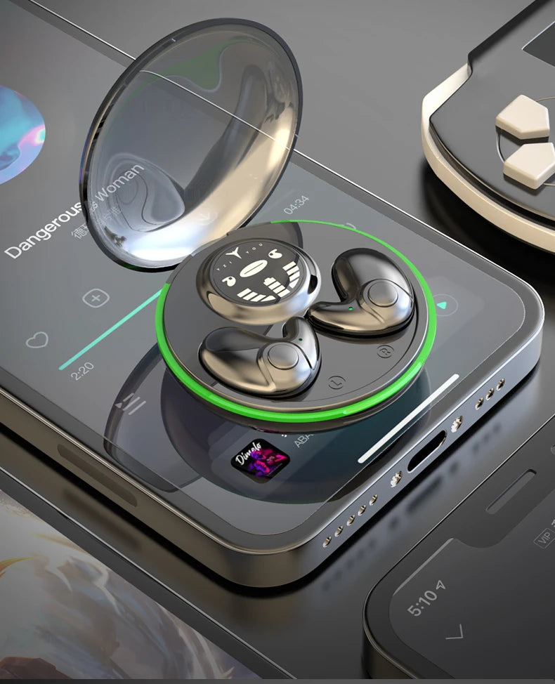 Bluetooth 5.3 Earphones Invisible Sleep Headphones TWS Wireless Hedsets HiFi Stereo Noise Reduction Earbuds for Xiaomi Huawei