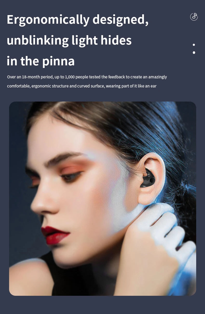 Bluetooth 5.3 Earphones Mini Invisible Sleep Headphones IPX5 Waterproof Noise Reduction Earbuds Sports Headsets for Xiaomi