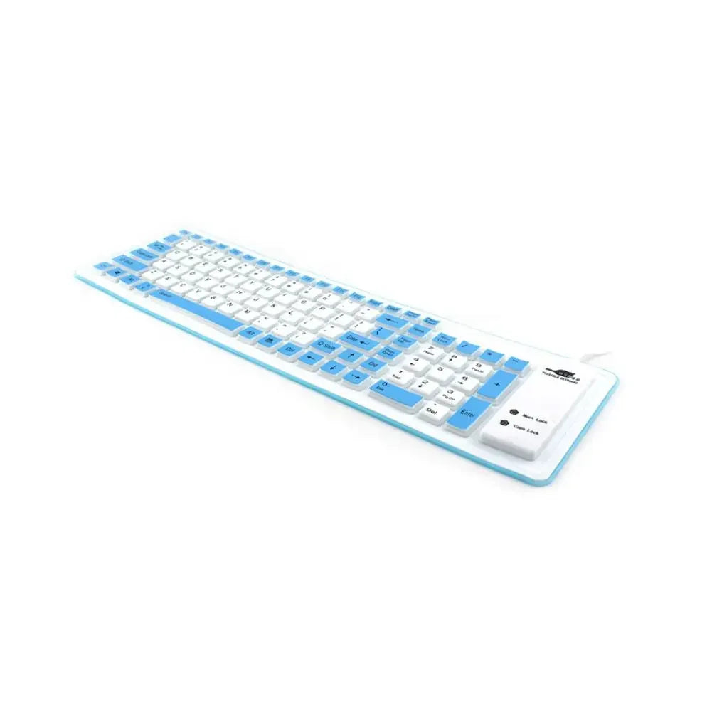 Portable Silent Foldable Silicone Keyboard Usb Flexible Soft Waterproof Roll Up Keyboard For Pc Laptop