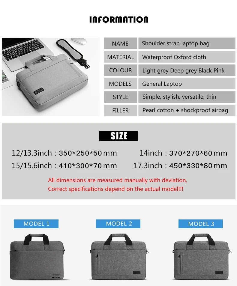 Laptop bag Sleeve Case Shoulder handBag For M1 M2 14 15 15.6 17 inch Macbook Air Pro 13.3 Huawei Asus Dell Notebook Briefcases