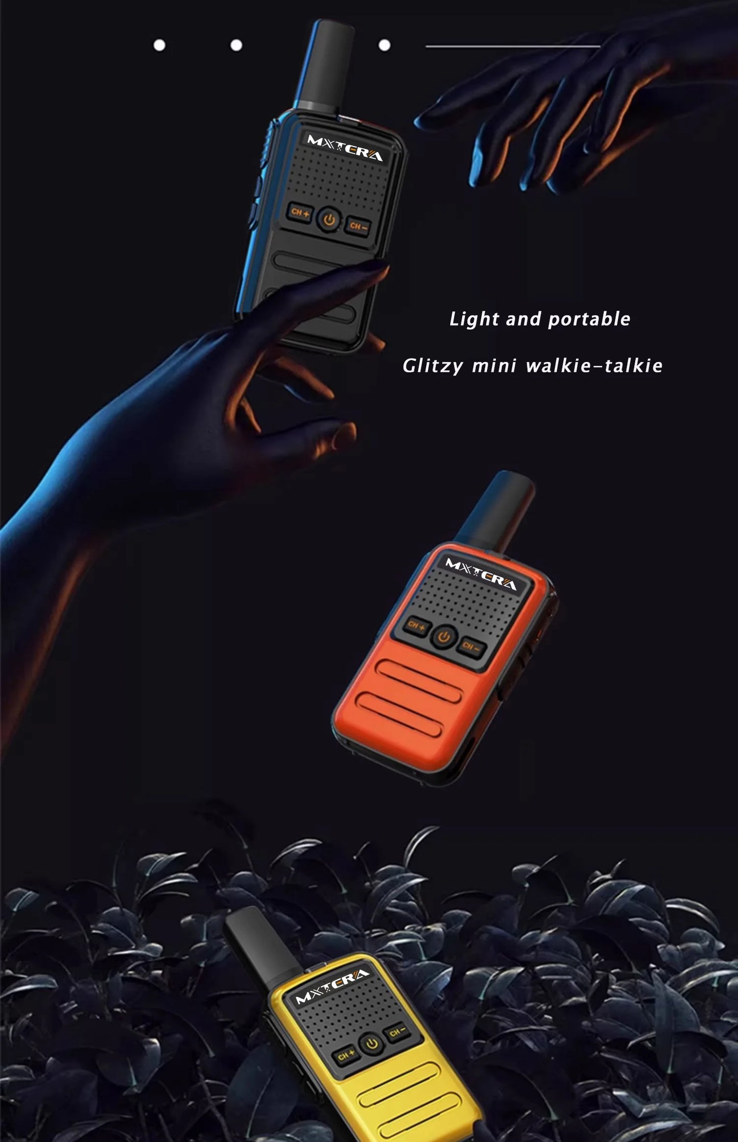 Walkie talkie battery operated radio  Mini Toy 1~5 Km UHF Gift Two Way Transceiver 1S 2S Tablet Colorful Fuselage New Kids Talki