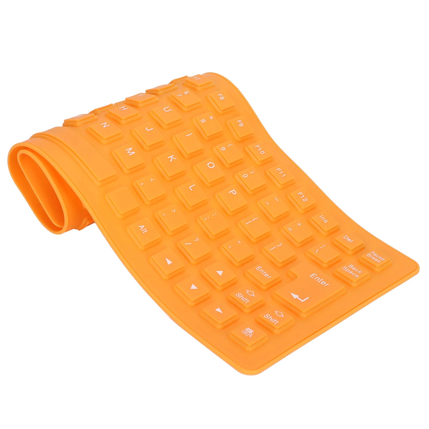 Silicone Keyboard Rollable Keyboard Mute Button USB Wired Lightweight Portable Various Colors Soft Comfortable for PC Notebook