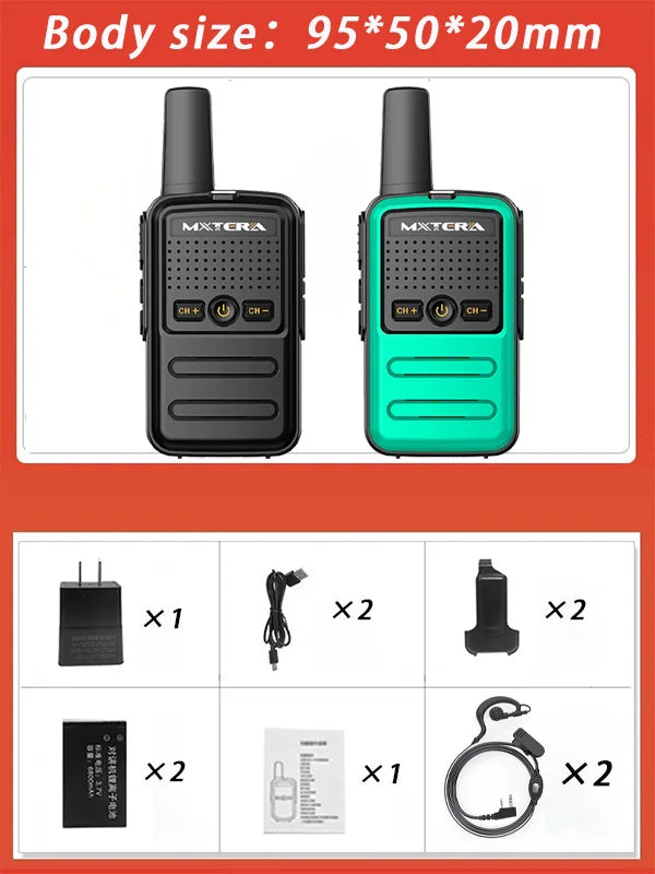 Walkie talkie battery operated radio  Mini Toy 1~5 Km UHF Gift Two Way Transceiver 1S 2S Tablet Colorful Fuselage New Kids Talki
