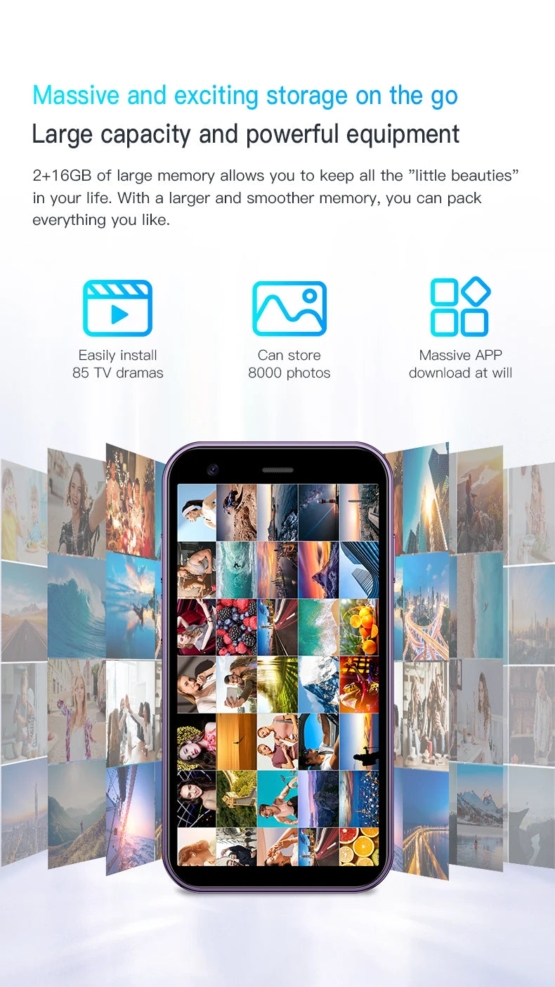 SOYES XS15 Blue 3G Mini Smartphone 3.0" HD Screen 2G RAM 16G ROM Dual SIM Standby Play Store Multiple colors available More Apps