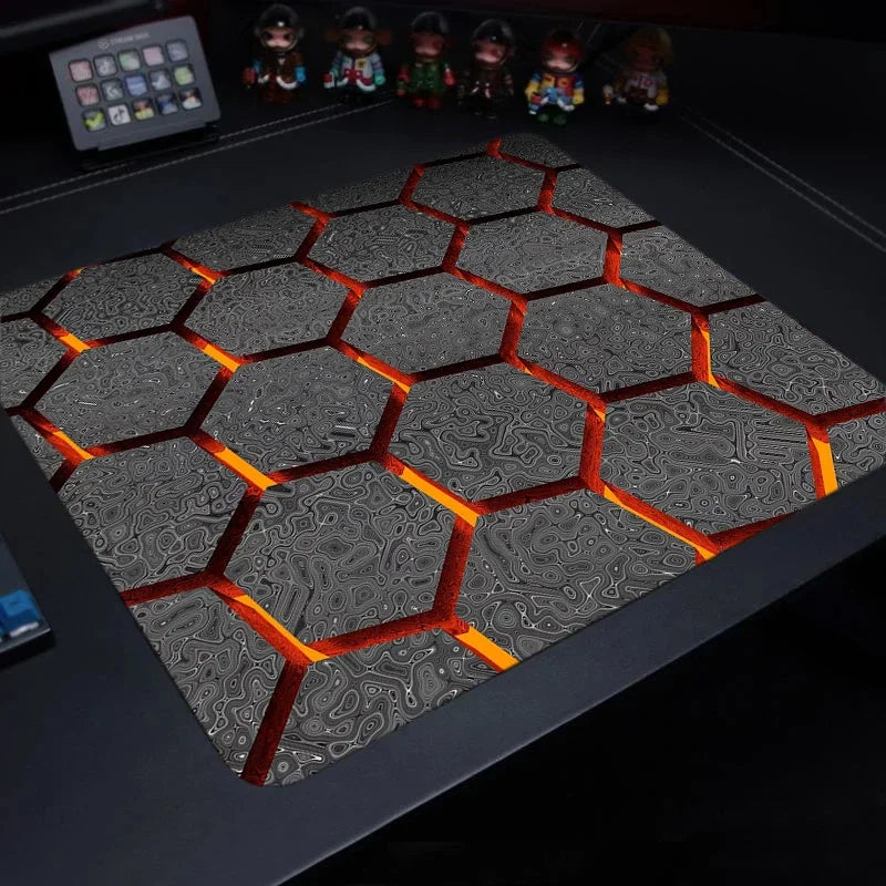 500X500 Hexagon Gaming Mouse Pad Computer Laptop Rubber Mousepad for PC Gamer Desktop Decoration Office Mouse Mat Deskmat Rug