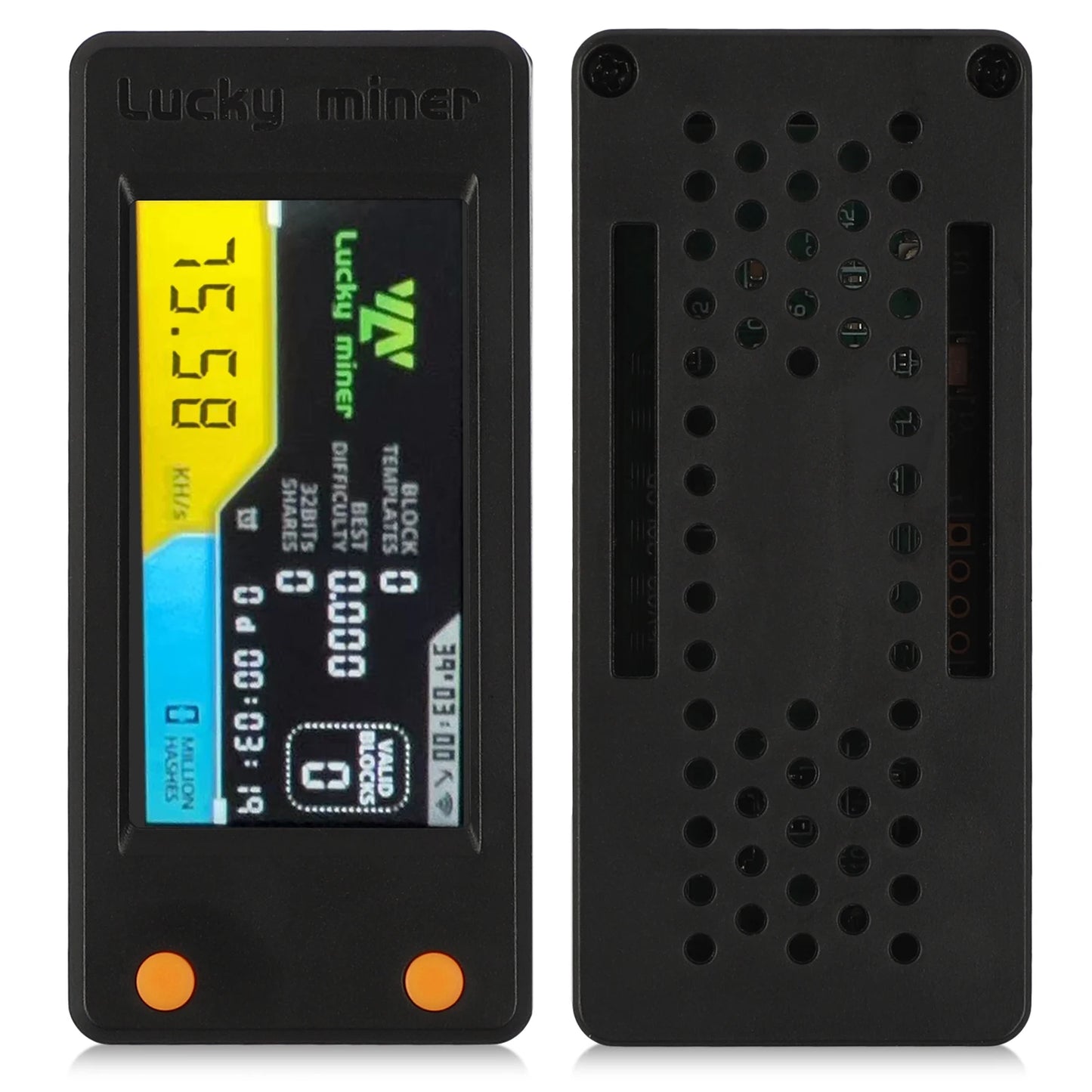 Bitcoins Miner Lotto Mining Device 78K/S 2.4G WiFi/Hotspot SHA-256 Asic Chip BM1366 Portable LV02 Micro Silent Cryptocurrency Ho