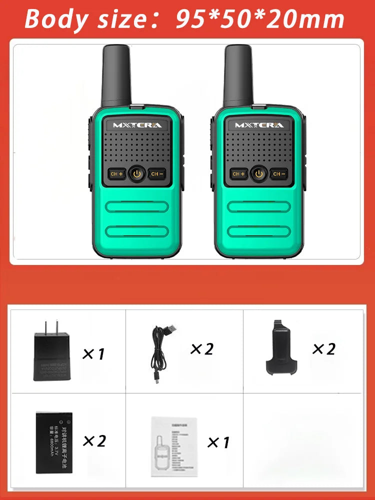 Walkie talkie battery operated radio  Mini Toy 1~5 Km UHF Gift Two Way Transceiver 1S 2S Tablet Colorful Fuselage New Kids Talki