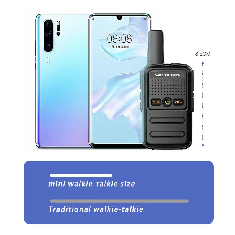 Walkie talkie battery operated radio  Mini Toy 1~5 Km UHF Gift Two Way Transceiver 1S 2S Tablet Colorful Fuselage New Kids Talki