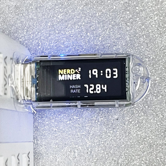 Nerd Miner 73Kh/s USB Miner Thumb Bitcoin Miner Solo Lottery Miner With Mini Display Luckyminer V3 Plug and Play Bitcoin Mining